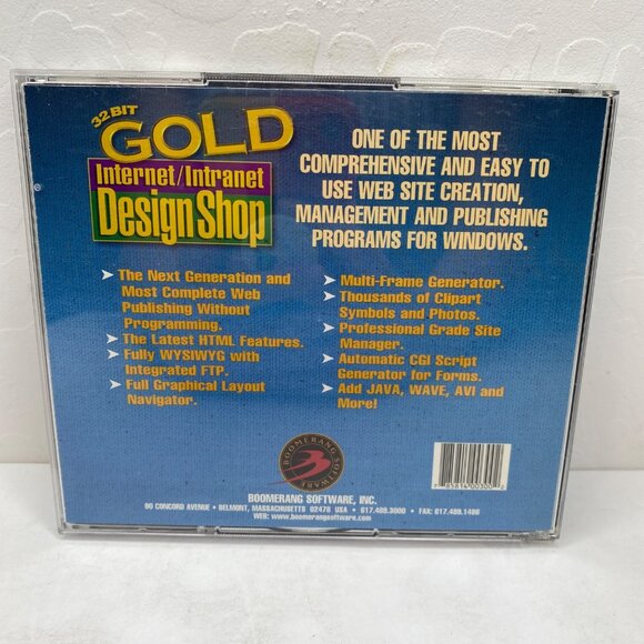 32-Bit Gold Internet/Intranet Design Shop CD-ROM CD Web Design Windows 95 Suite - Picture 4 of 5